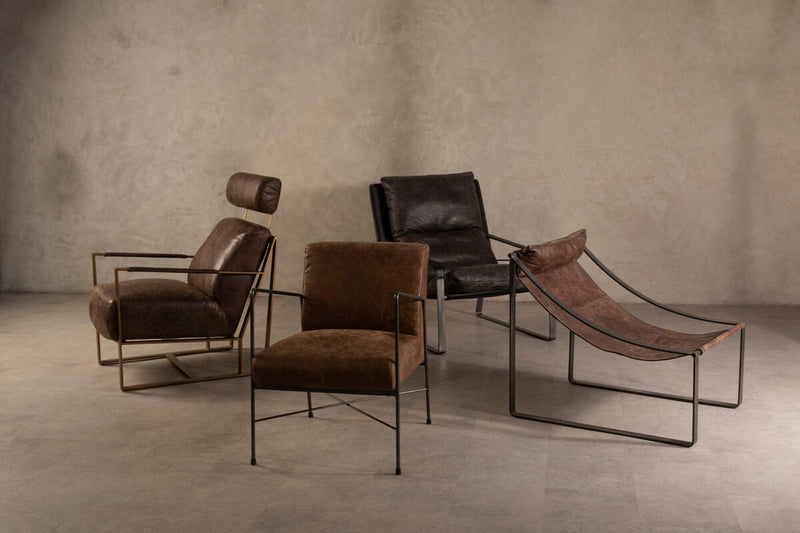 Dark Brown Leather Lounge Chair | Hoxton