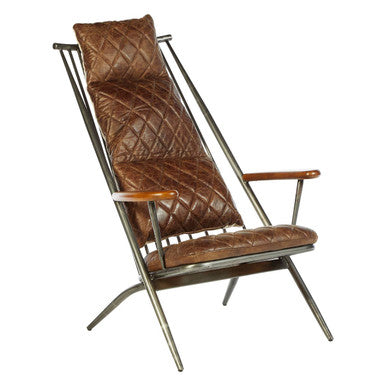 Genuine Brown Leather Chair | Hoxton