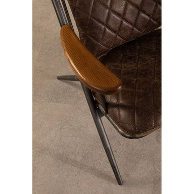 Genuine Brown Leather Chair | Hoxton