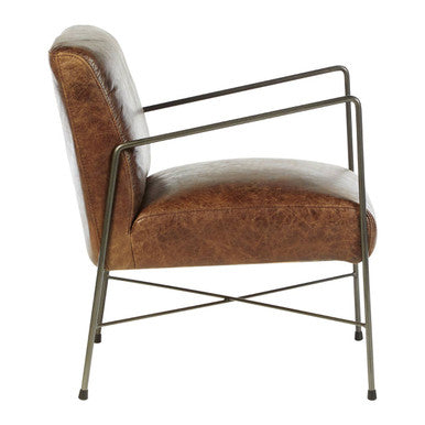 Brown Leather Lounge Chair | Hoxton
