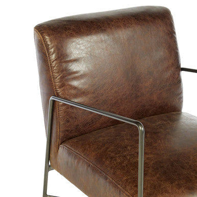 Brown Leather Lounge Chair | Hoxton