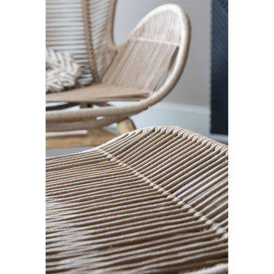 Latte Rope Lounge Chair and Footstool | Sisal