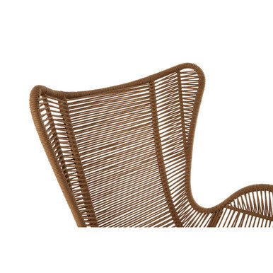 Latte Rope Lounge Chair and Footstool | Sisal