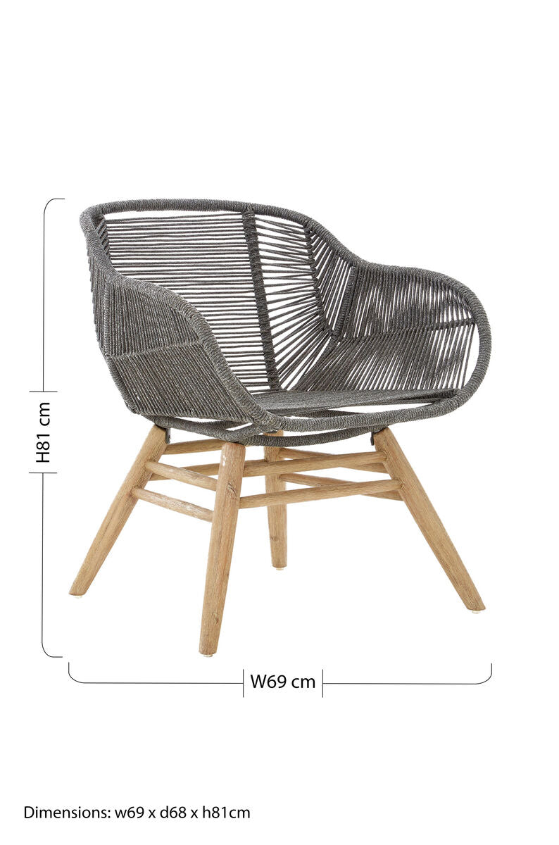 Grey Rope Armchair | Sisal