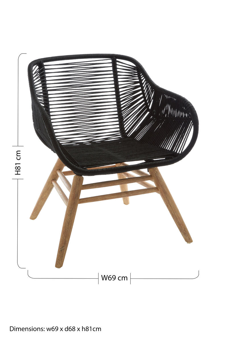 Black Rope Armchair | Sisal