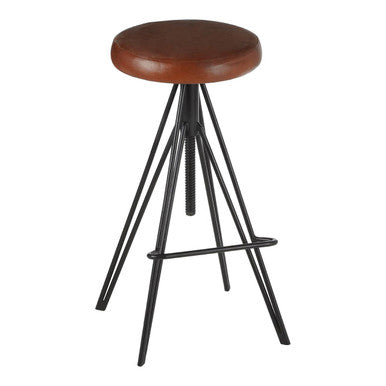 Round Leather Stool | Nandri