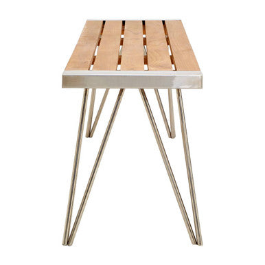 Slatted Teak Wood Bench | Nandri