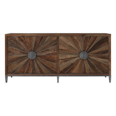 Recycled Elm Wood 4 Door Sideboard | Midas