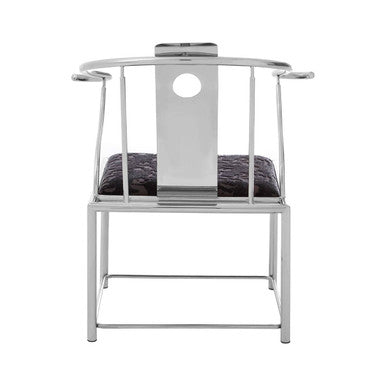 Black Velvet and Steel Chair | Yasmin
