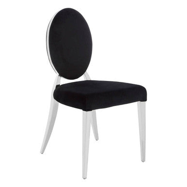 Black Velvet and Silver Chair | Yasmin
