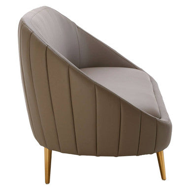 Brown Leather Effect Sofa | Lagero