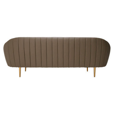 Brown Leather Effect Sofa | Lagero