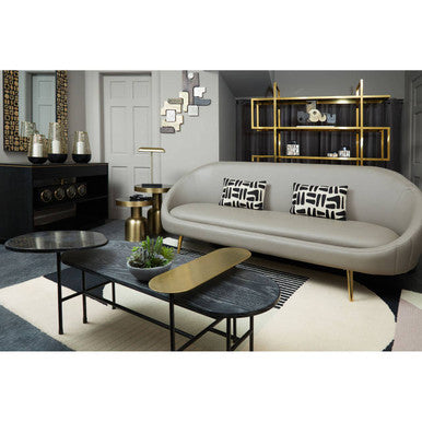 Brown Leather Effect Sofa | Lagero