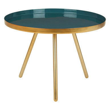 Green and Gold Large Coffee Table with Diesel Green Enamel Top | Enox