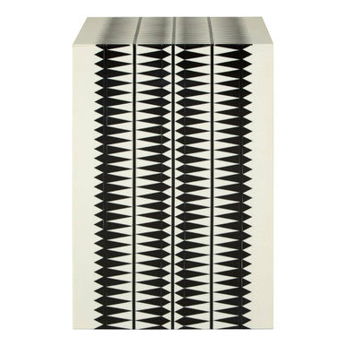 Black and White Resin Table and Stool | Issey