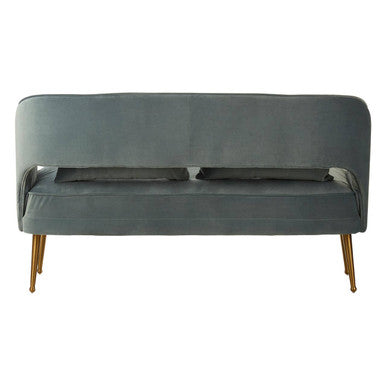 2 Seater Dusky Blue Velvet Sofa | Hendricks