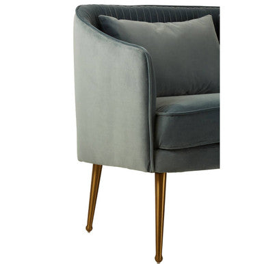 2 Seater Dusky Blue Velvet Sofa | Hendricks