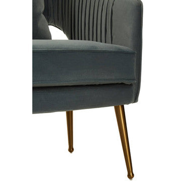 2 Seater Dusky Blue Velvet Sofa | Hendricks