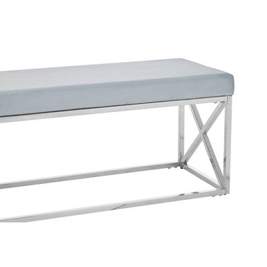 Light Blue Velvet Bench | Allure
