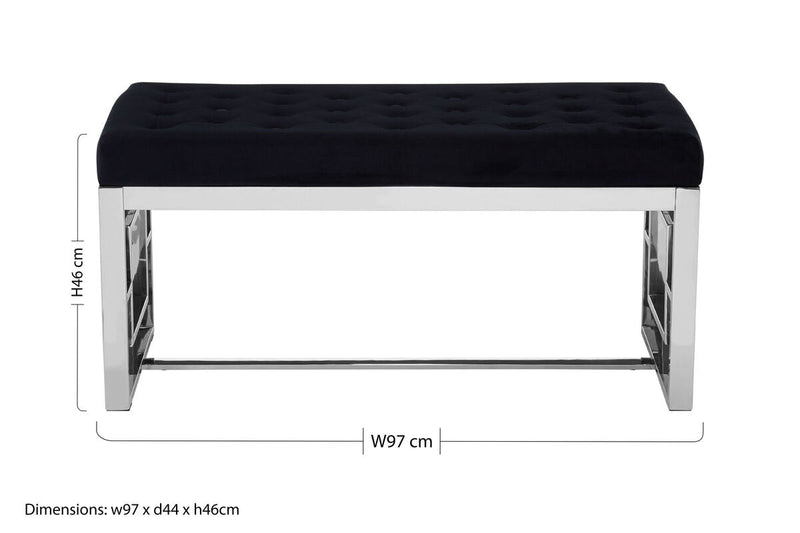 Black Tufted Bench | Allure