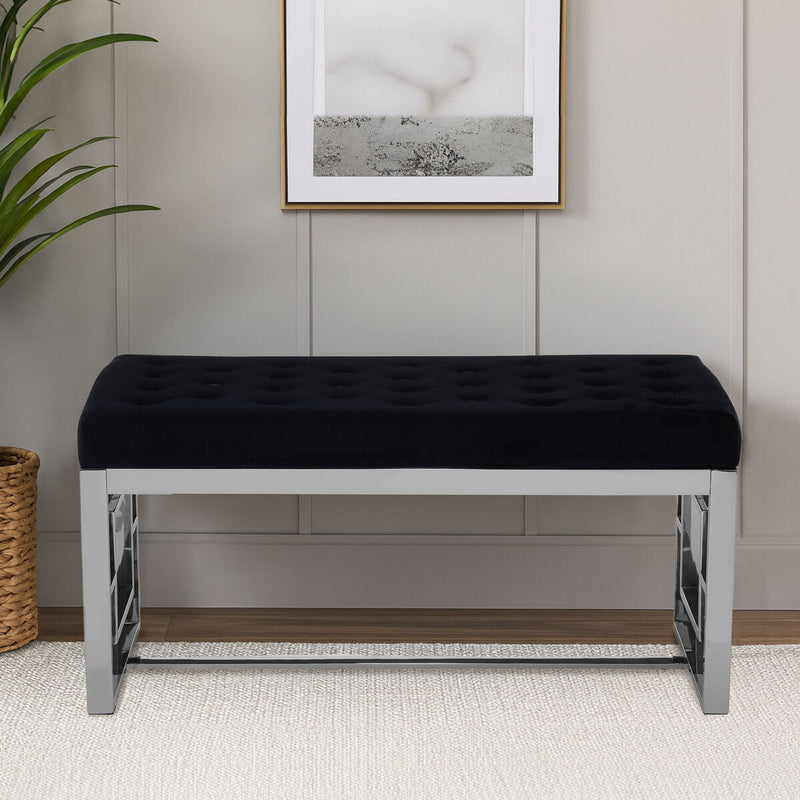 Black Tufted Bench | Allure