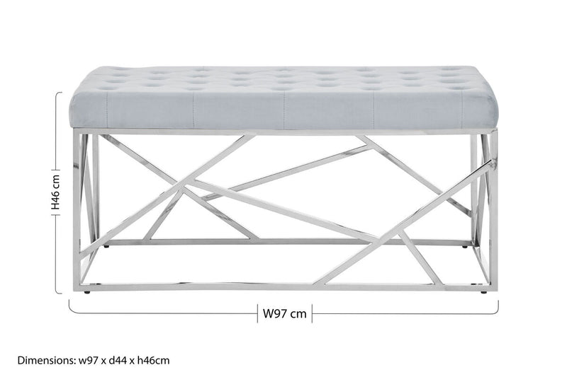 Powder Blue Geometric Bench | Allure