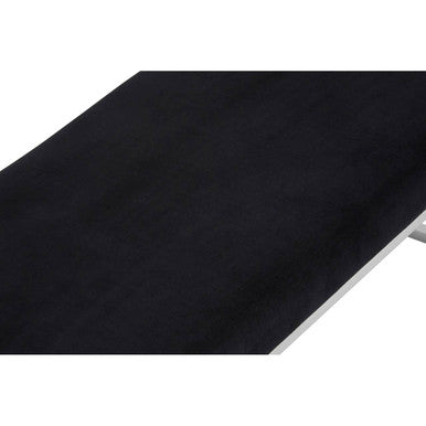 Black Velvet  Bench with Silver legs | Allure