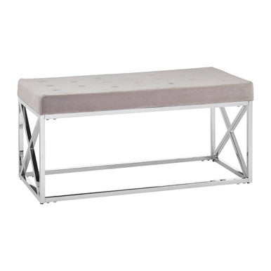 Mink Tufted Bench | Allure
