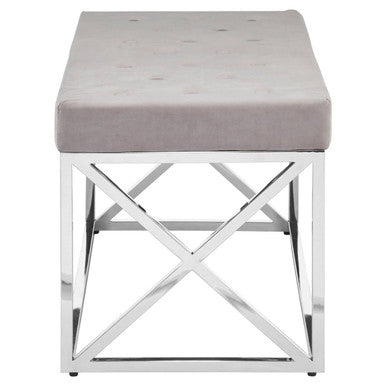 Mink Tufted Bench | Allure