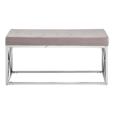 Mink Tufted Bench | Allure