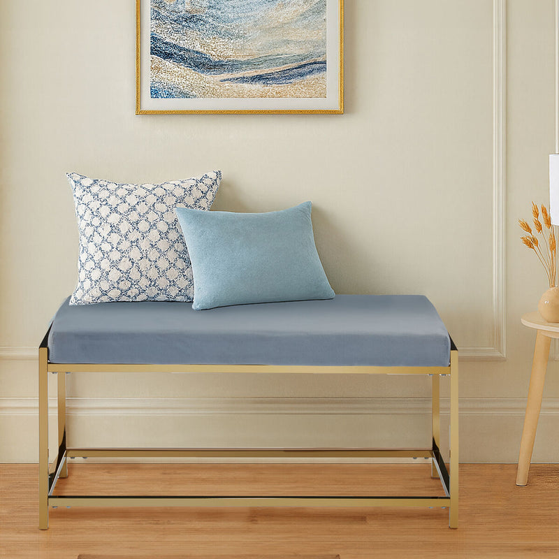 Gold And Powder Blue Bench | Allure