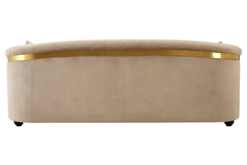 3 Seater Grey Cotton Velvet Sofa | Fiji