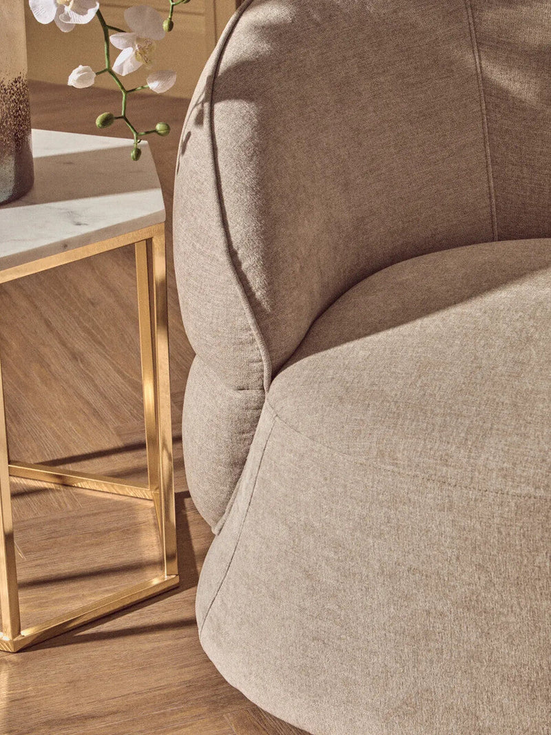 White Marble Tops Hexagonal Side Tables with Gold Finish Metal Frame | Templar