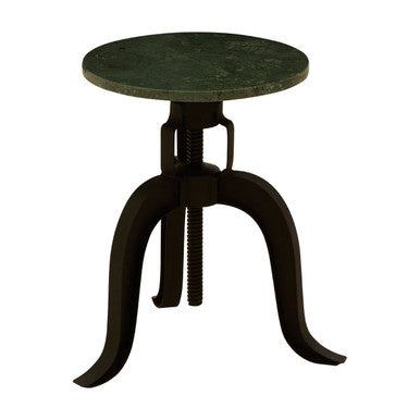 3 Leg Bar Stool with Green Marble Top | Vasco