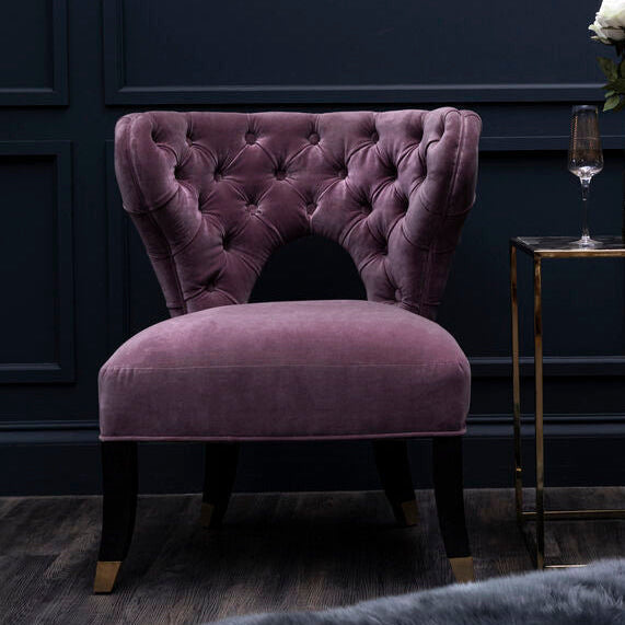Lilac Velvet Accent Chair | Villi