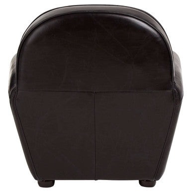 Black Leather Classic Armchair | Victor