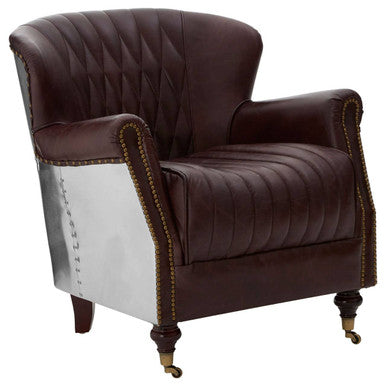 Brown Leather Armchair | Victor