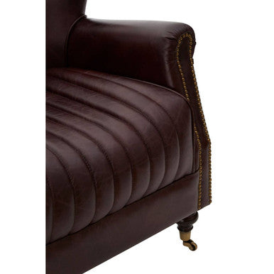 Brown Leather Armchair | Victor