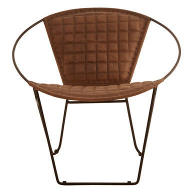 Brown Leather Modern Sling Chair | Buffalo