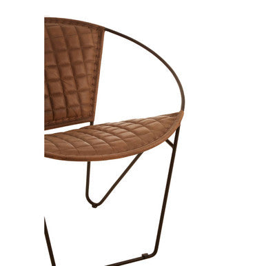 Brown Leather Modern Sling Chair | Buffalo