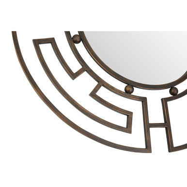 Bronze Metal Frame Round Wall Mirror | Jalal