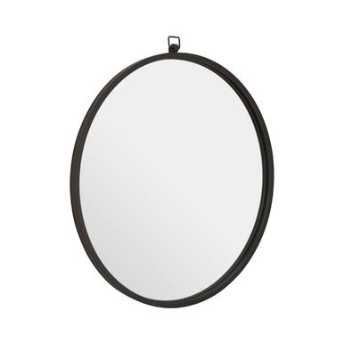 Black Metal Frame Round Wall Mirror | Jacen