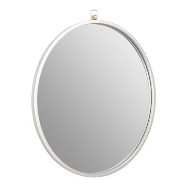 Silver Metal Frame Round Wall Mirror | Jacen
