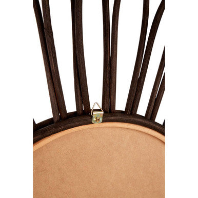 Rattan Black Circular Wall Mirror | Batu