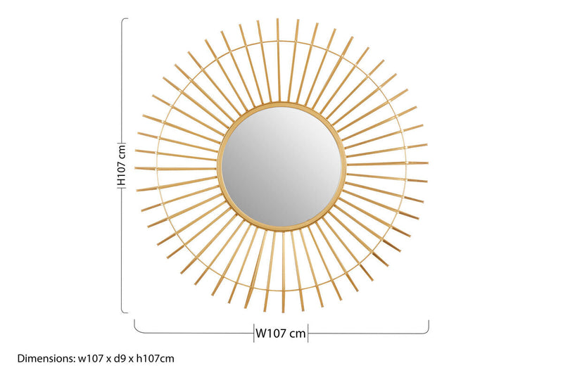 Round Gold Wall Mirror | Beauly