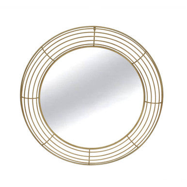Antique Gold Round Wall Mirror | Trento