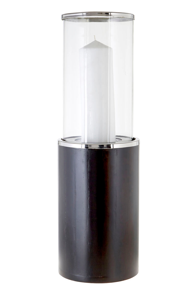 Medium Mango Wood Hurricane Candle Holder | Hampstead