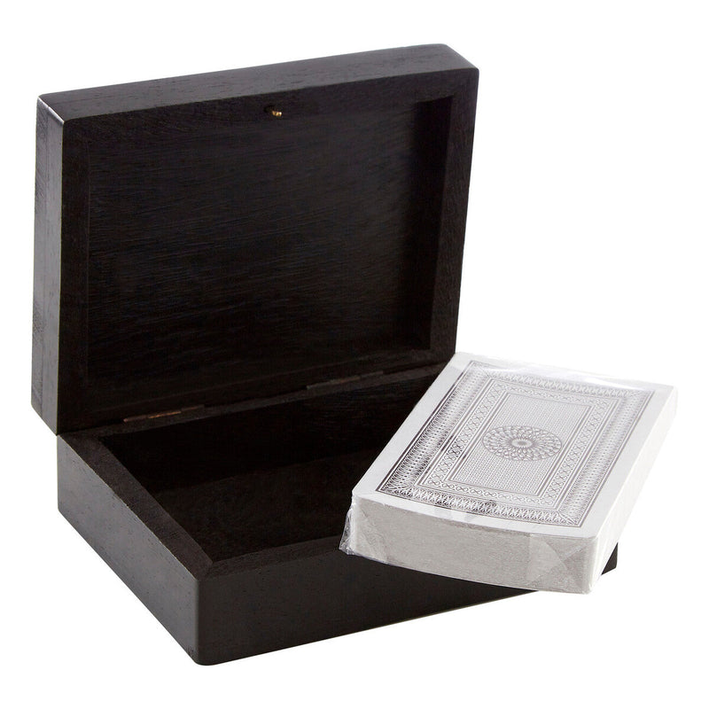 Black Mango Wood Playing Card Box | Churchill Games