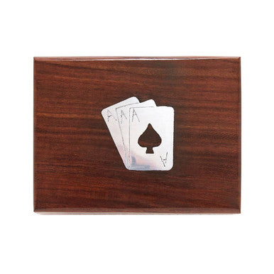 Sheesham Wood Playing Card Box | Churchill Games