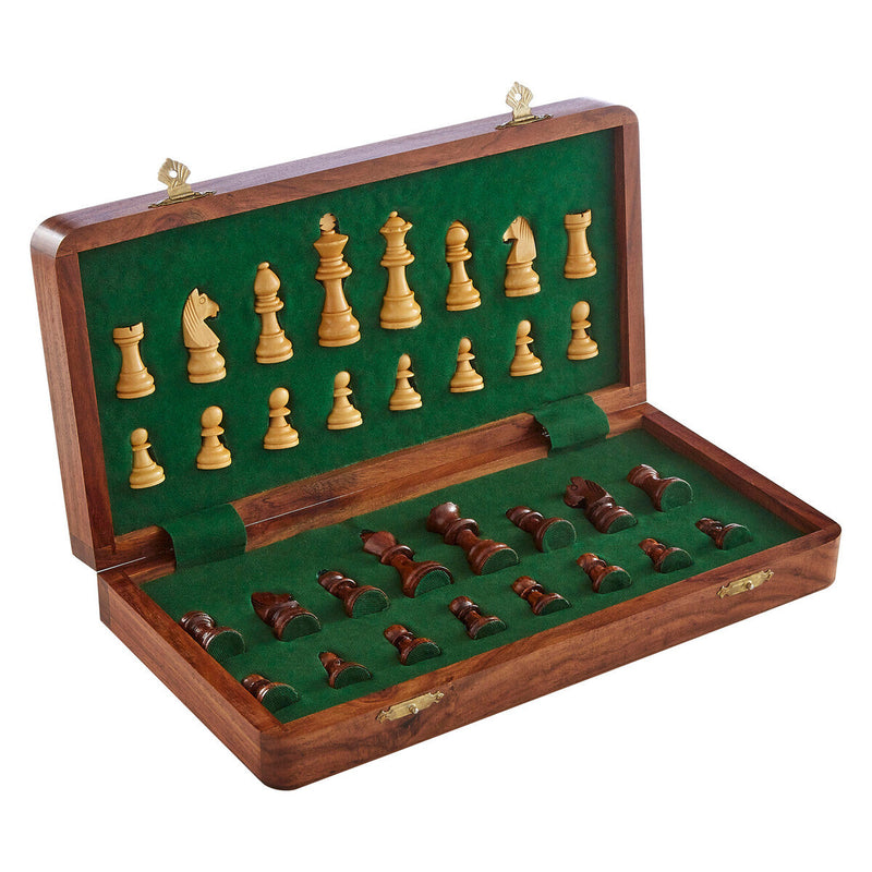 Brown Wood Magnetic Chess Game | Churchill Games